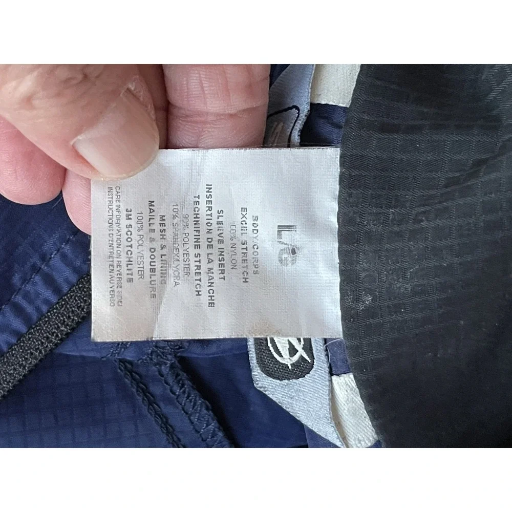 Sugoi‎ Men's L Blue/Black Breathable Cycling Jersey  Racing Wind Breaker Jacket